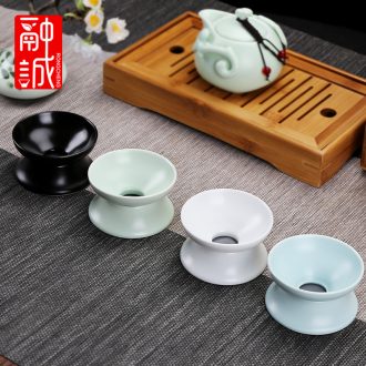 ) filter creative ceramic filter tea tea white gauze filter kung fu tea accessories make tea funnel