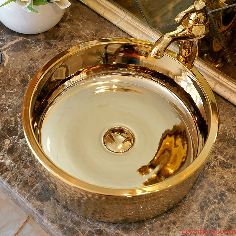 Package mail european-style jingdezhen art basin lavatory sink the stage basin & ndash; Straight mouth closed