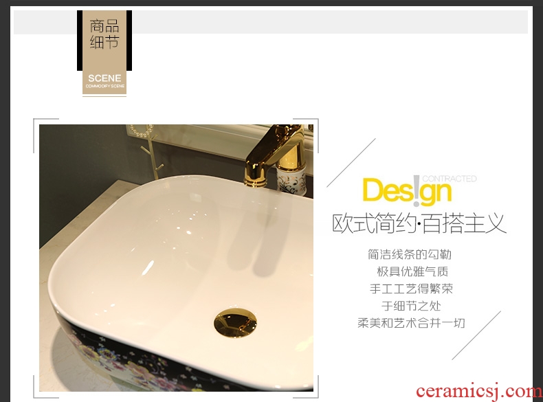 Gold cellnique lavatory jingdezhen ceramic stage basin rounded petals hand plate toilet lavabo art basin