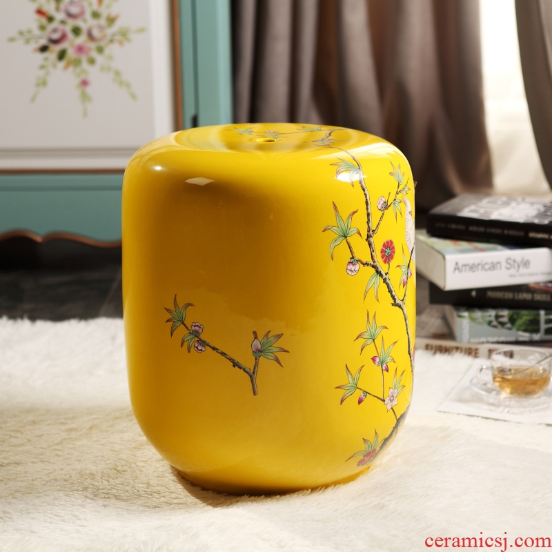 Household porcelain of jingdezhen ceramic stool to cool a chair pier in shoes stool porcelain stool drum cold pier stool light decoration