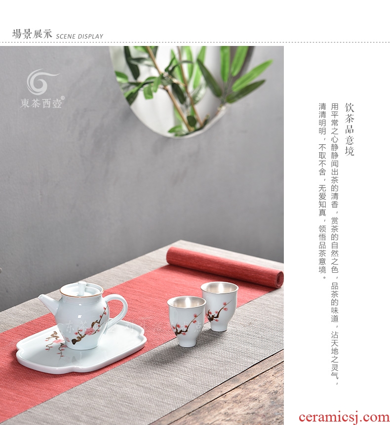 East west tea pot of ceramic tea set your porcelain dry plate single type saucer dish of tea tray dry dip your kiln to serve tea