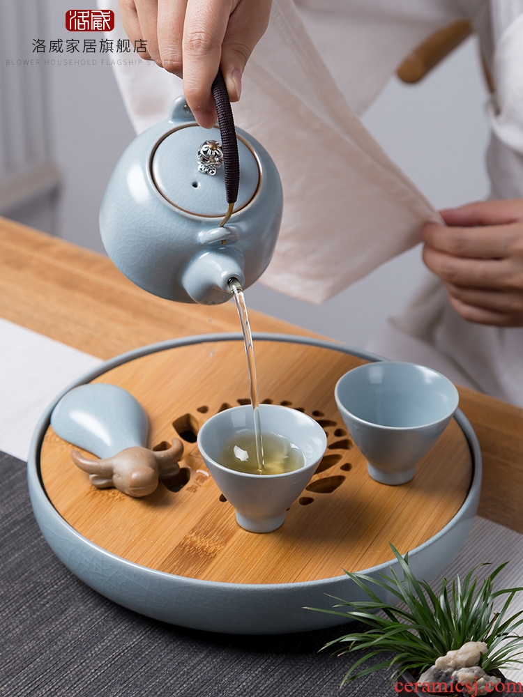 Portable travel tea set your kiln kung fu suit household contracted and contemporary jingdezhen ceramics cup teapot tea tray