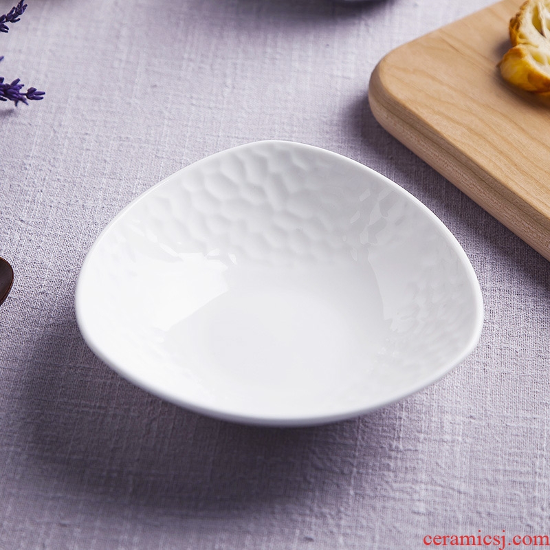 Jingdezhen bone porcelain tableware of pure creative dish water cube salad plates home plate of ceramic plate