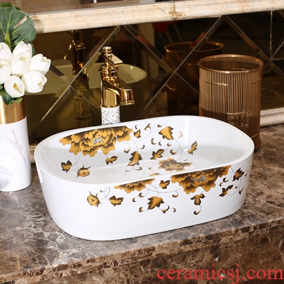 Small size on the basin of rectangular art 35 cm toilet lavabo small lavatory basin of household ceramics