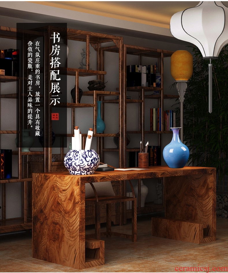Contracted and contemporary jingdezhen chinaware big vase flower arrangement, household decoration hotel wine accessories furnishing articles