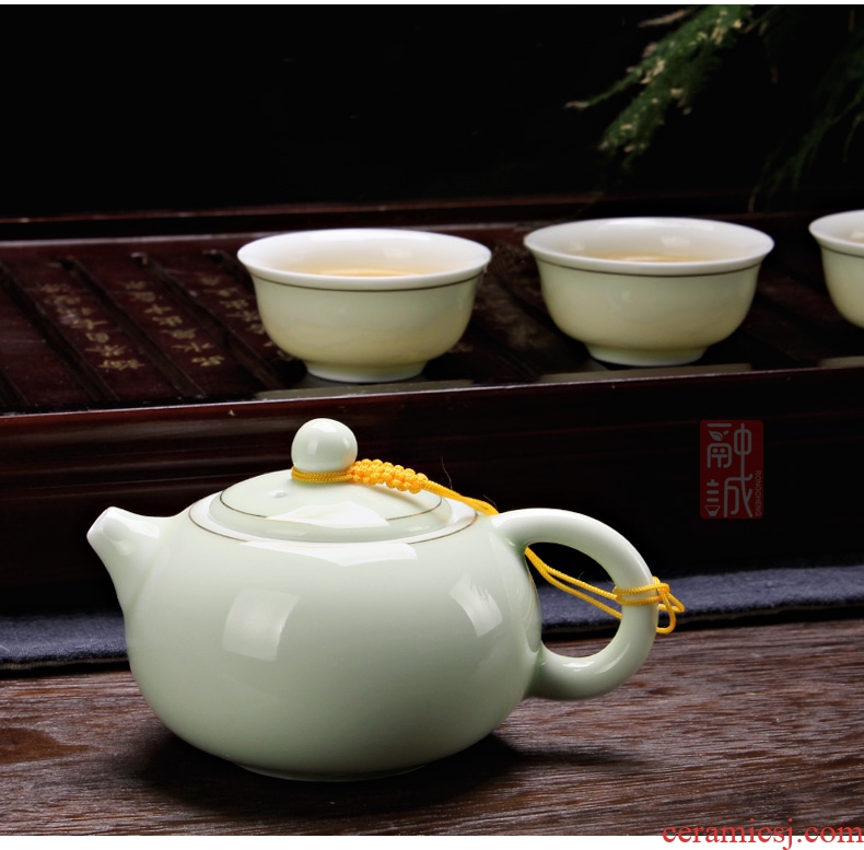 Celadon pot large heat-resistant ceramic teapot kung fu tea tea set household longquan celadon, xi shi pot