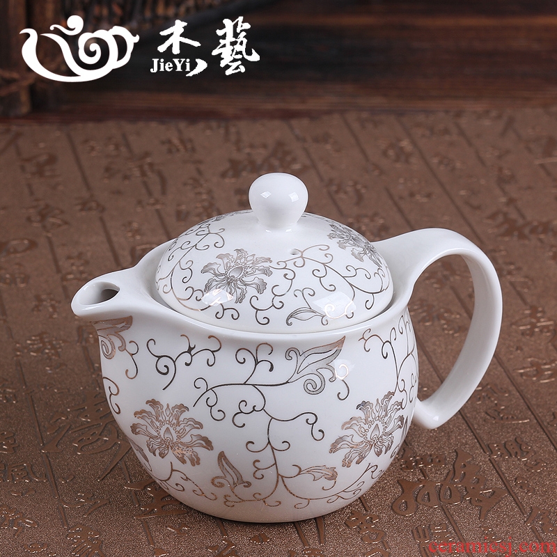 Jingdezhen ceramic teapot large single pot of kung fu tea tea to small landscape filtering of blue and white porcelain teapot