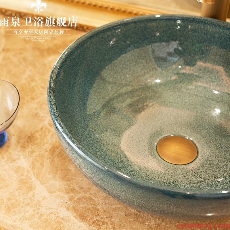 Jingdezhen ceramic toilet stage basin rain spring art basin basin sink size basin glaze