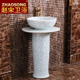 European modernism of song dynasty porcelain column basin large toilet lavabo, lavatory balcony outdoor pool