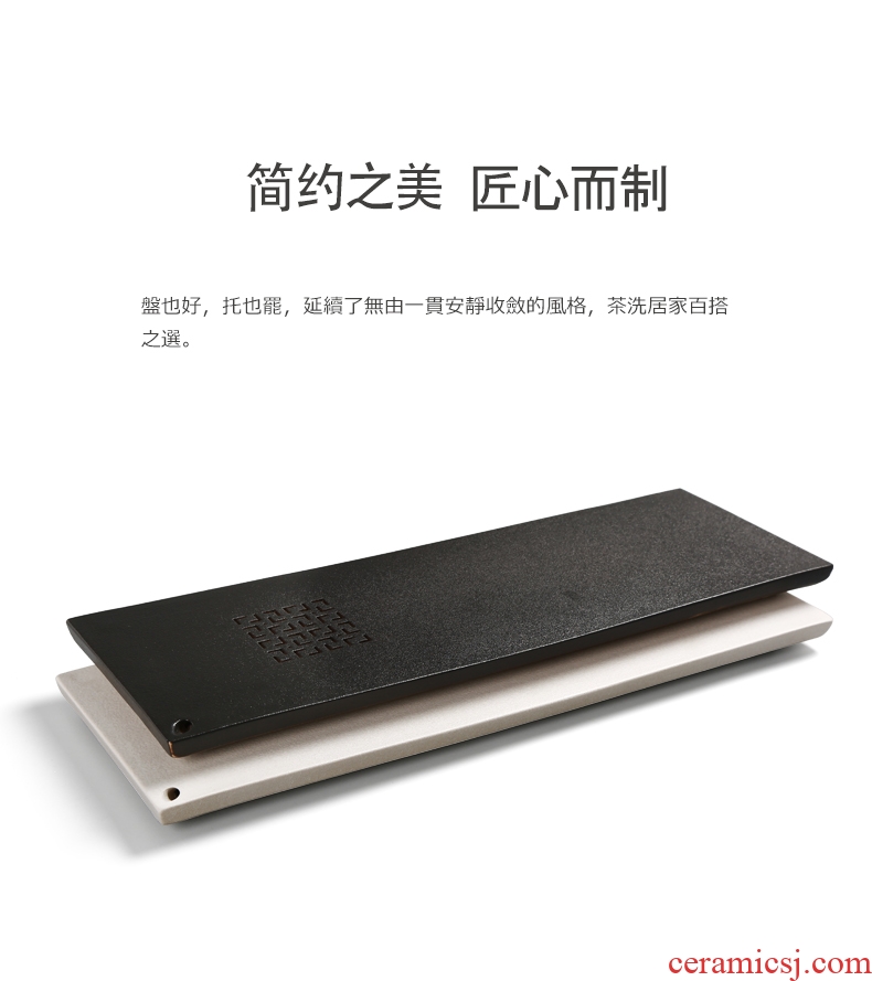 Yipin # $rectangle kongfu tea tray ceramic water storage type restoring ancient ways a simple single large dry foam