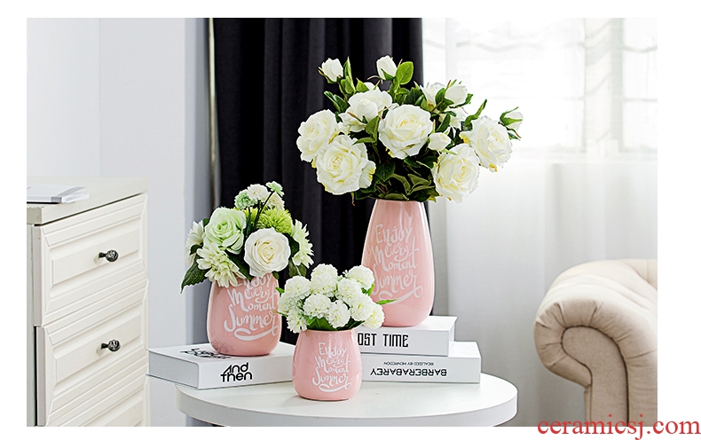 Like a flower contracted household ceramic vases, small pure and fresh and dried flowers flower arrangement sitting room creative ins wind decorative furnishing articles