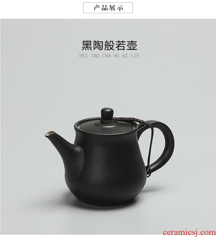 Chen xiang Japanese ceramic teapot Taiwan tea kungfu tea set and a half of black tea teapot manually set
