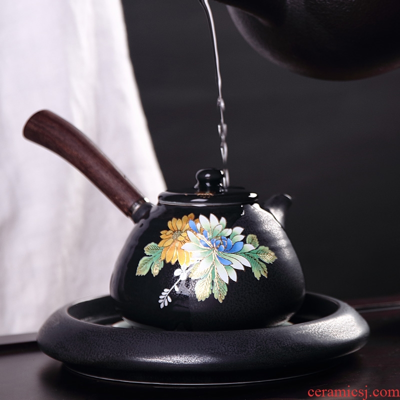 Thyme kung fu tang ceramics parts creative pot of bearing dry plate kiln stereo on flower process foster pot pot pad