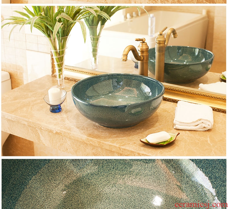 Jingdezhen ceramic toilet stage basin rain spring art basin basin sink size basin glaze