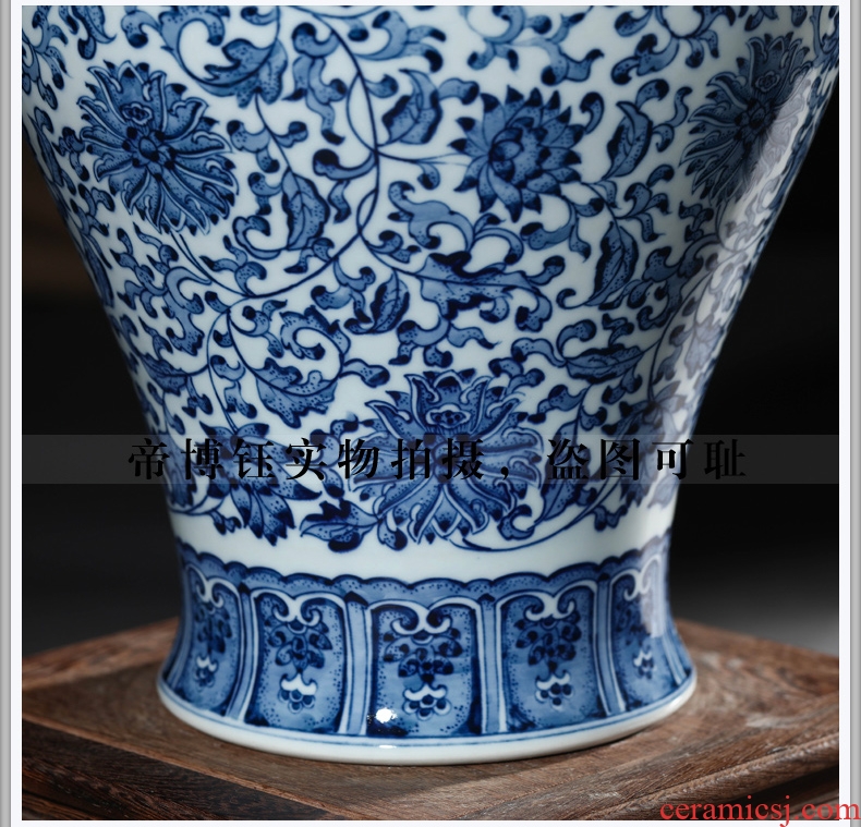 Antique hand-painted porcelain of jingdezhen ceramics general tank storage tank furnishing articles of Chinese style porch sitting room adornment