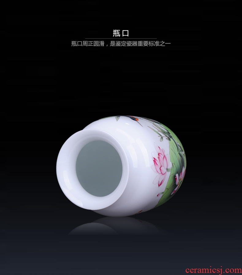 Jingdezhen ceramic home sitting room porch handmade porcelain decorative flower vase is placed new Chinese arts and crafts