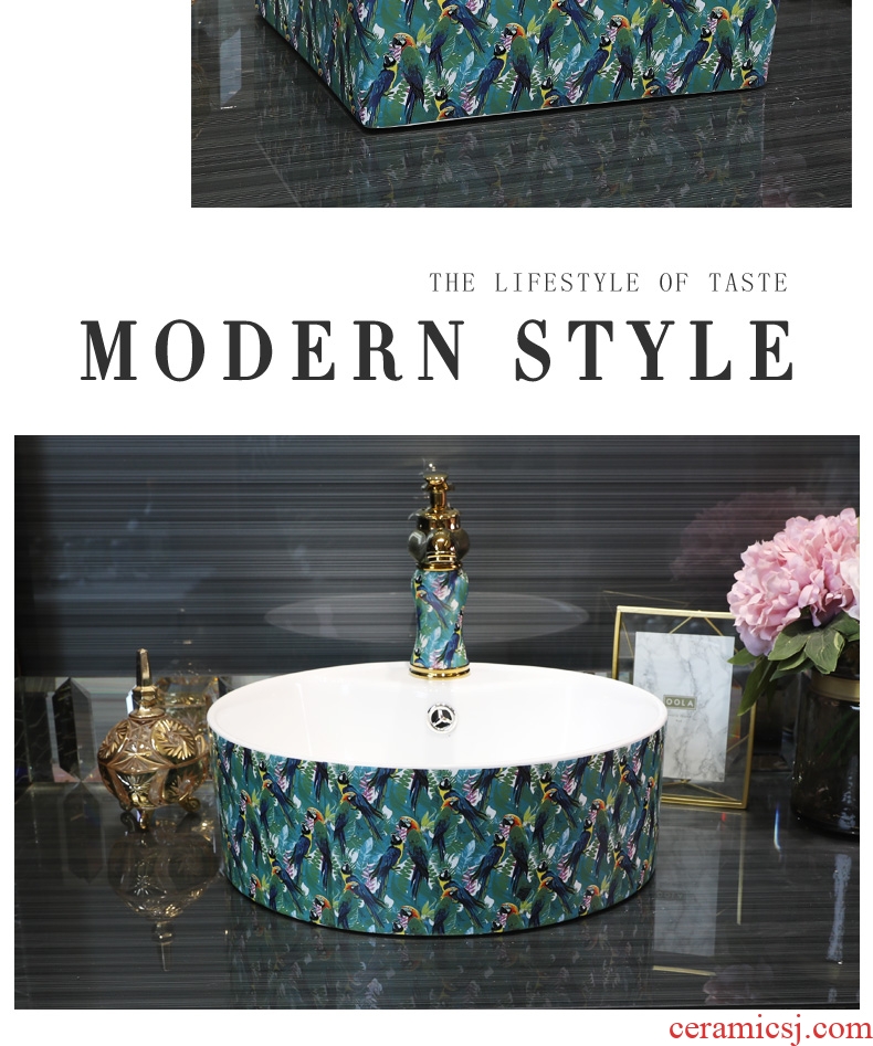 Gold cellnique modern stage basin rectangle ceramic art basin to wash their hands lavatory basin that wash a face plate of small size