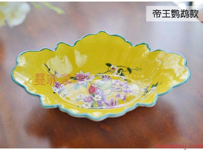 Murphy's new Chinese style classic ceramic fruit bowl American country sitting room dining-room large dried fruit candy snacks