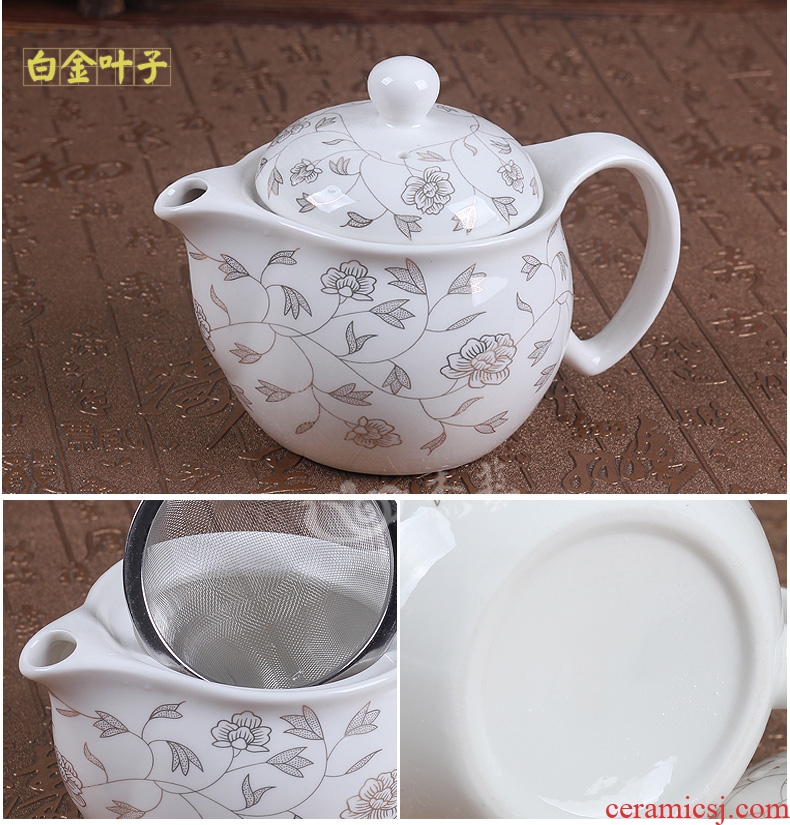 Jingdezhen ceramic teapot large single pot of kung fu tea tea to small landscape filtering of blue and white porcelain teapot