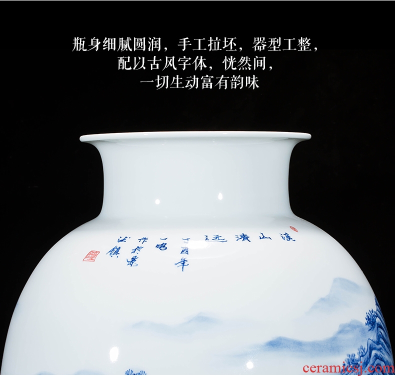 Jingdezhen ceramics hand-painted porcelain vase wine porch home wine ark adornment sitting room TV ark furnishing articles