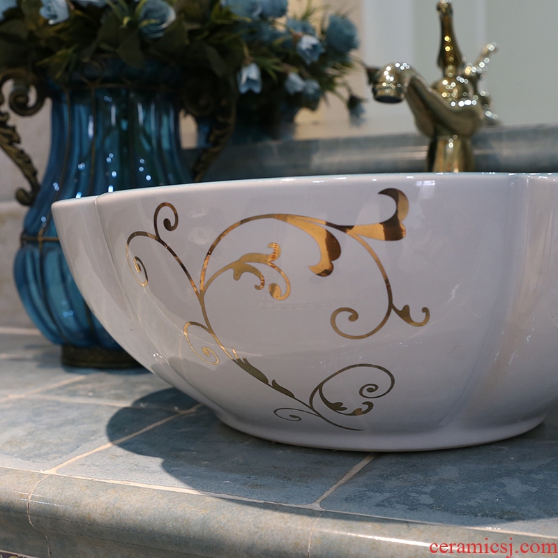 Jingdezhen ceramic sanitary ware platform basin to European art lavatory toilet lavabo household of the basin that wash a face