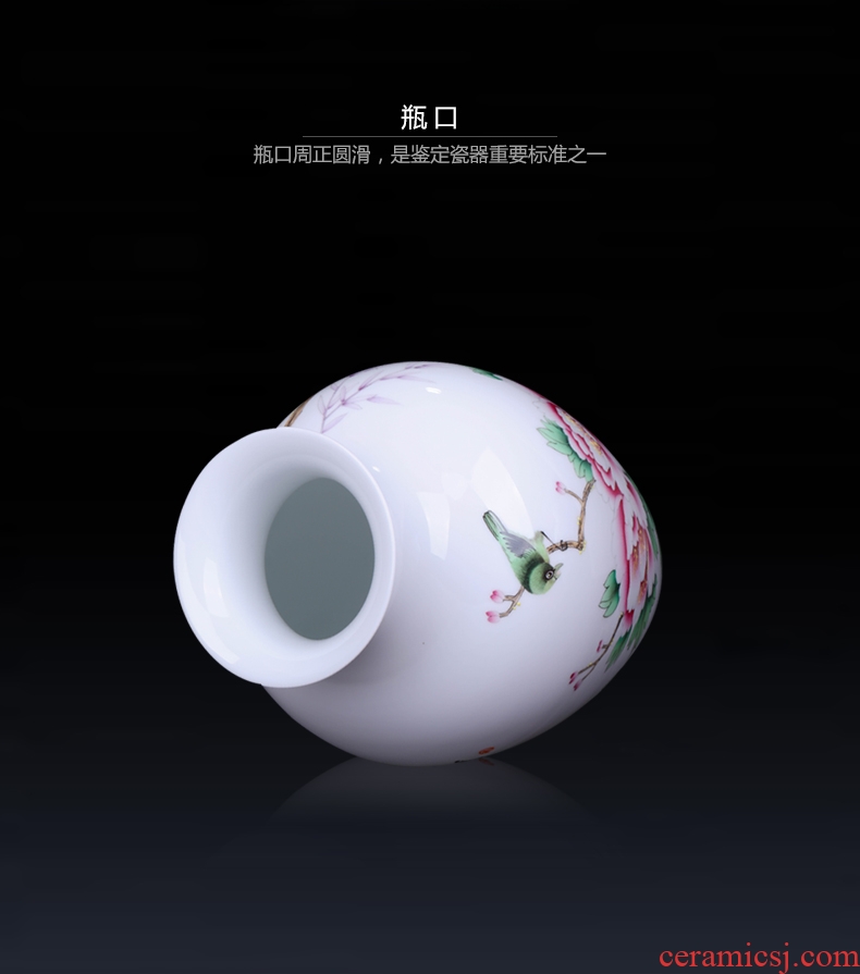 Jingdezhen ceramic hand-painted flowers vase decoration crafts are sitting room porch flower arranging, arts and crafts