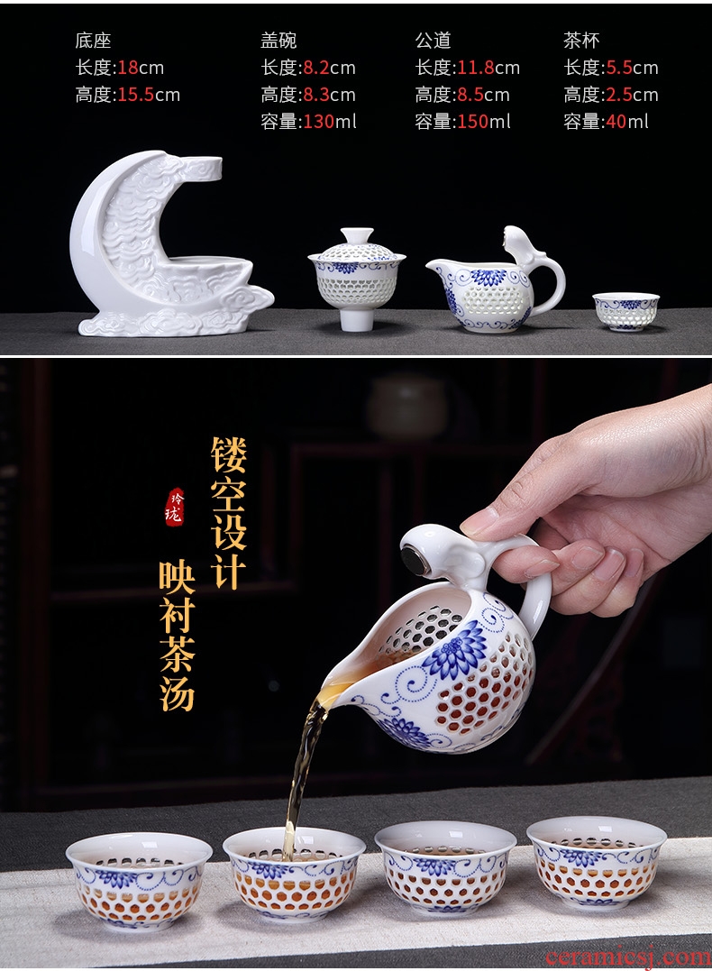 Ronkin lazy people make tea ware all semi-automatic teapot teacup of a complete set of ceramic tea set household kung fu