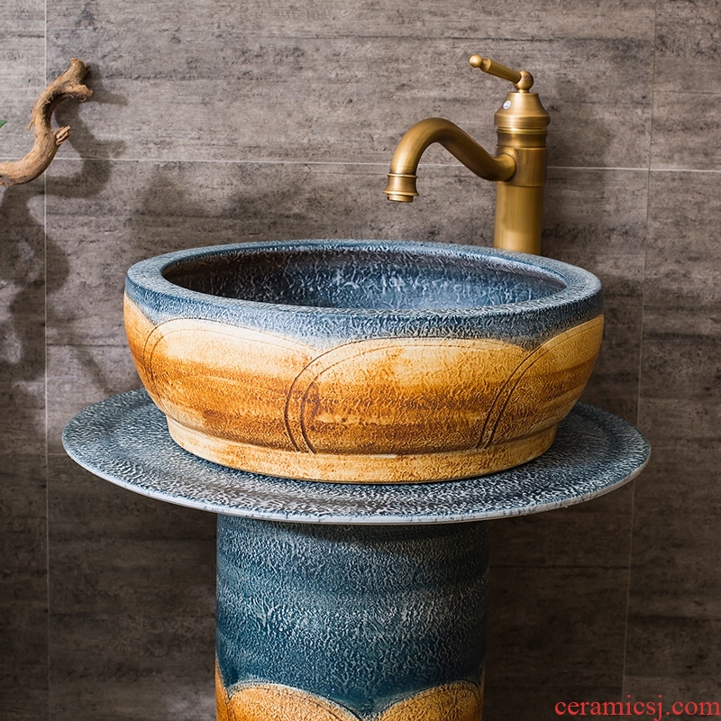 Rain QuanYang set one-piece toilet ceramic basin stage basin lavatory basin that wash a face to wash your hands and thicken sculpture