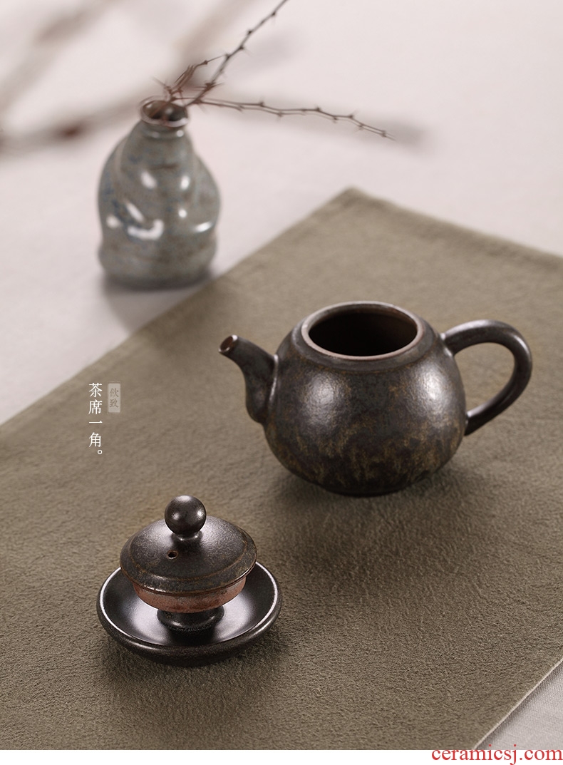 Drink to kiln are recommended iron lid cover supporting Japan buy ceramic tea set tea kungfu tea set zero with four color