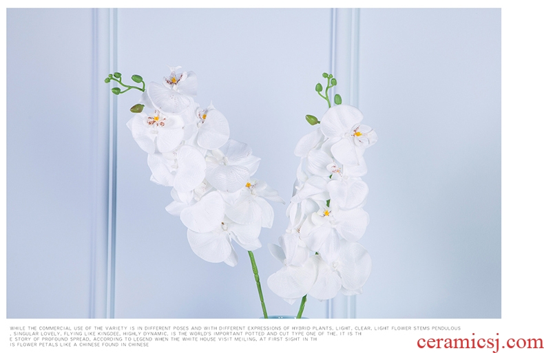 A minister ceramic simulation butterfly orchid flowers interior furnishing articles sitting room adornment white bouquets of flowers simulation household