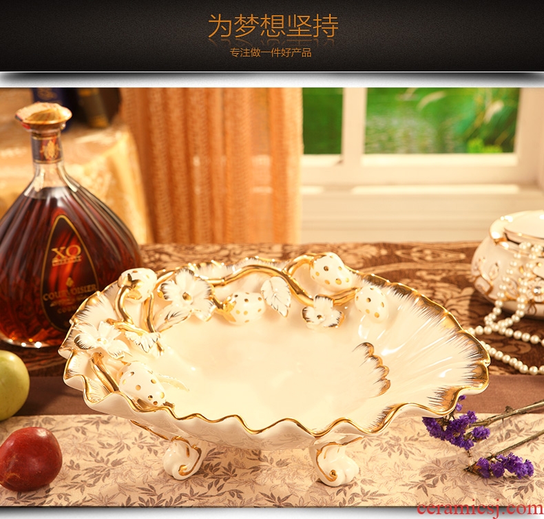 Vatican Sally's new European ceramic household luxurious sitting room tea table of fruit compote suit creative home furnishing articles