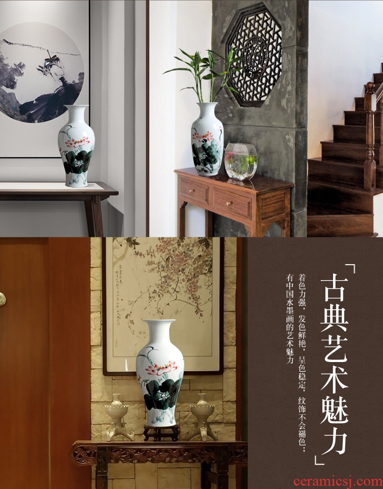 Jingdezhen ceramics by hand the glass vase furnishing articles dried flower arranging flowers sitting room lucky bamboo home home decorations