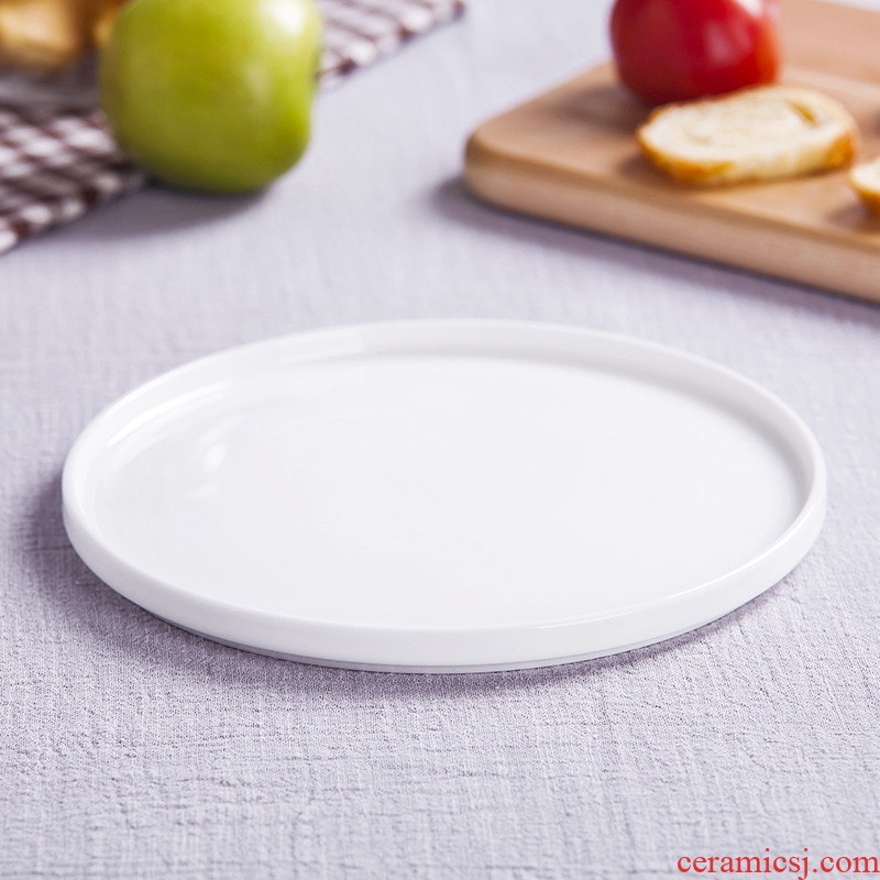 Jingdezhen white bone China tableware tea tray porcelain trays salad plate of fruit bowl pasta pizza plate