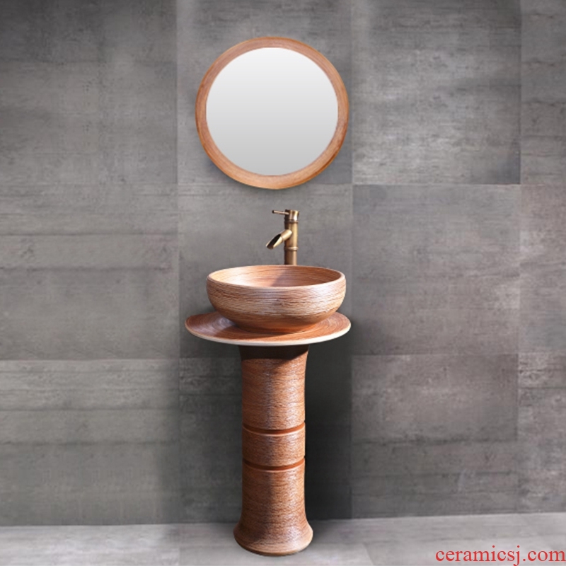 Zhao song European archaize ceramic basin outdoor toilet lavabo column column balcony sink antifreeze