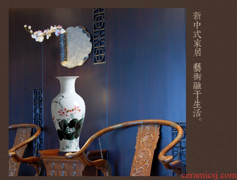 Jingdezhen ceramics by hand the glass vase furnishing articles dried flower arranging flowers sitting room lucky bamboo home home decorations