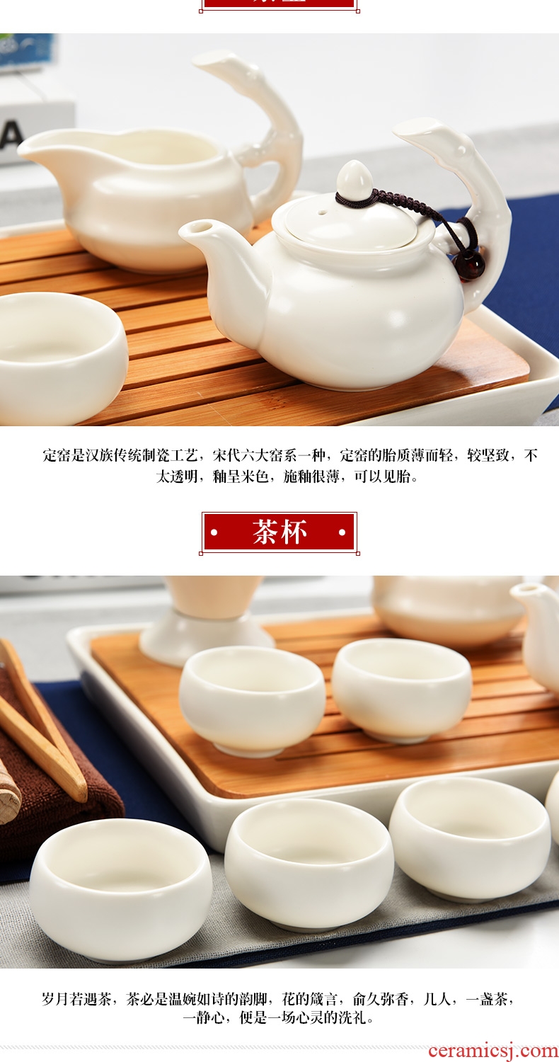 Dry tea tray household porcelain ceramic god kung fu tea set contracted mini teapot tea cups Japanese tea ceremony