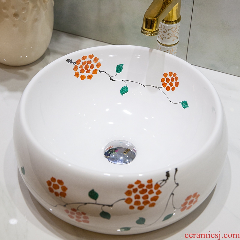 On the ceramic bowl lavatory art basin round continental basin toilet lavabo wash basin filled with flowers