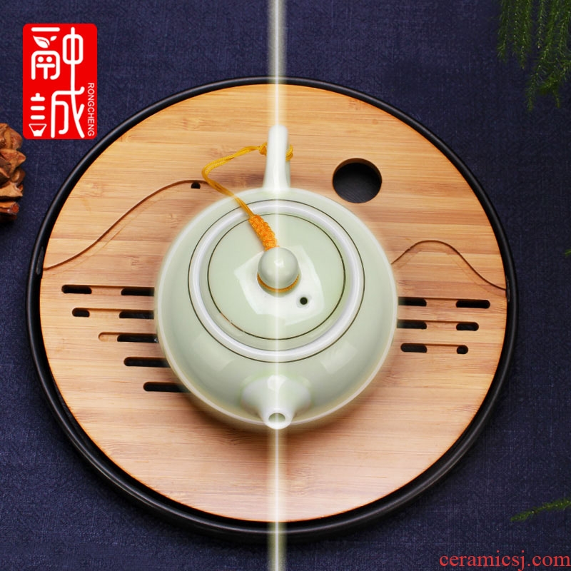 Celadon pot large heat-resistant ceramic teapot kung fu tea tea set household longquan celadon, xi shi pot