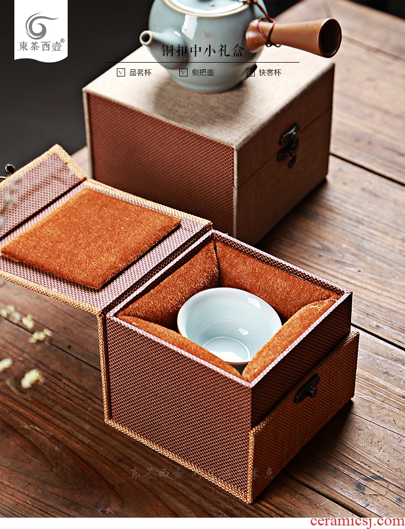 East west tea pot of tea packaging paper pocket to crack a cup of tea pot box contains no ceramic just cartons