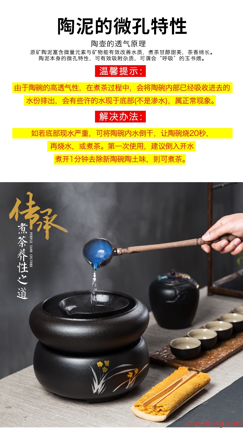 Qin Yi boiled tea ware ceramic boiling kettle black tea pu 'er tea stove home points to restore ancient ways the tea, the electric TaoLu suits