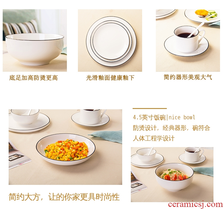 Creative, Korean ceramics tableware porringer rice bowl rainbow noodle bowl bowl dish dessert bowl suit