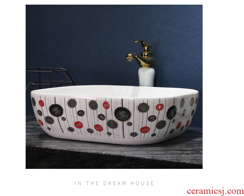 Simple fashion modern aesthetics of jingdezhen ceramic round art basin toilet lavatory basin sink