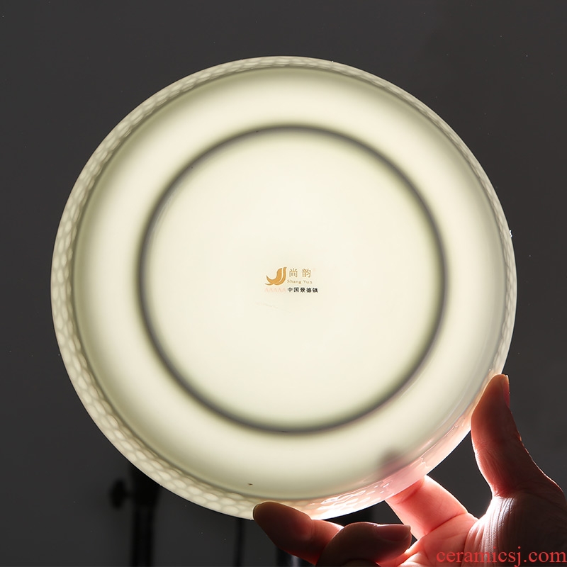 Colour the bone porcelain of jingdezhen ceramic creative water cube western-style food home phnom penh dish dish home meal soup plate plate plate