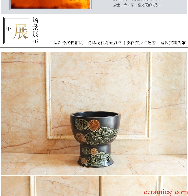 The rain spring basin of jingdezhen ceramic art mop mop pool balcony mop pool European archaize home wash mop pool
