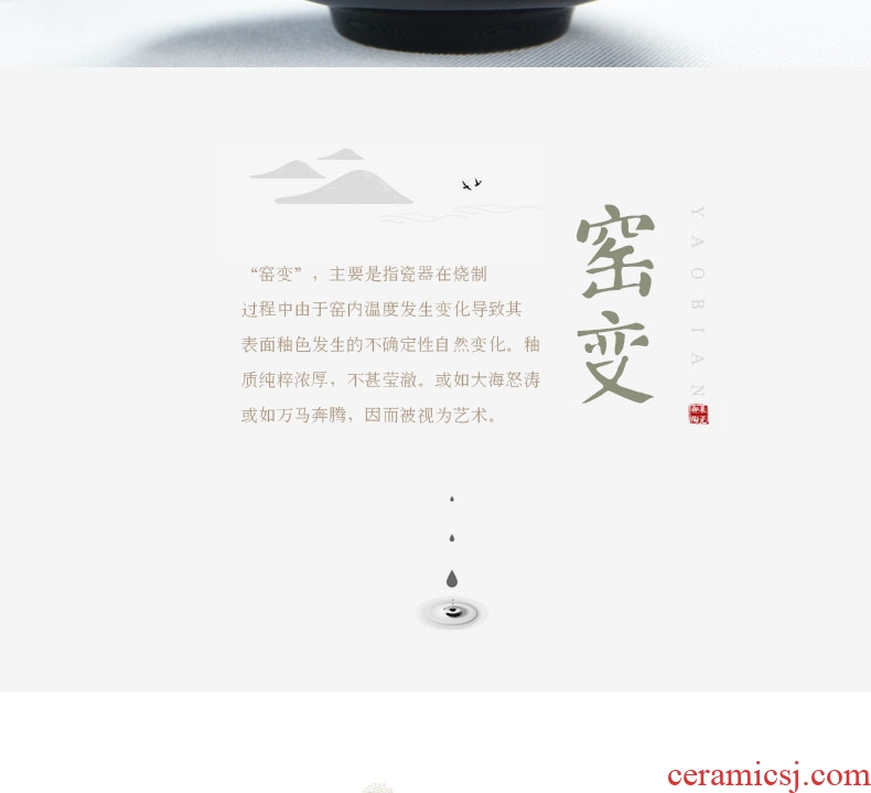 Imperial springs of jun porcelain ceramic teapot tureen large bowl kung fu tea set three bowl hand grasp pot of household