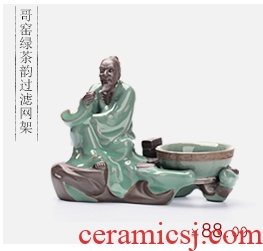 It still fang open the slice of a complete set of kung fu tureen hand grasp the teapot pot of celadon imitation song dynasty style typeface elder brother kiln ceramic tea set