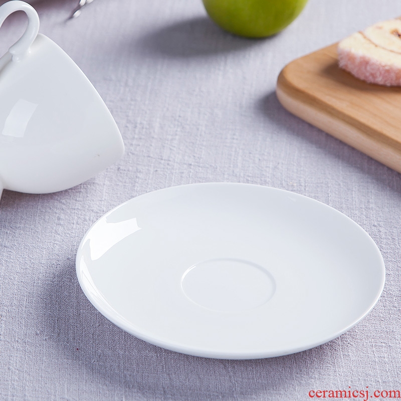 Bone porcelain saucer jingdezhen porcelain ceramic round phnom penh office cup insulation mat white cup