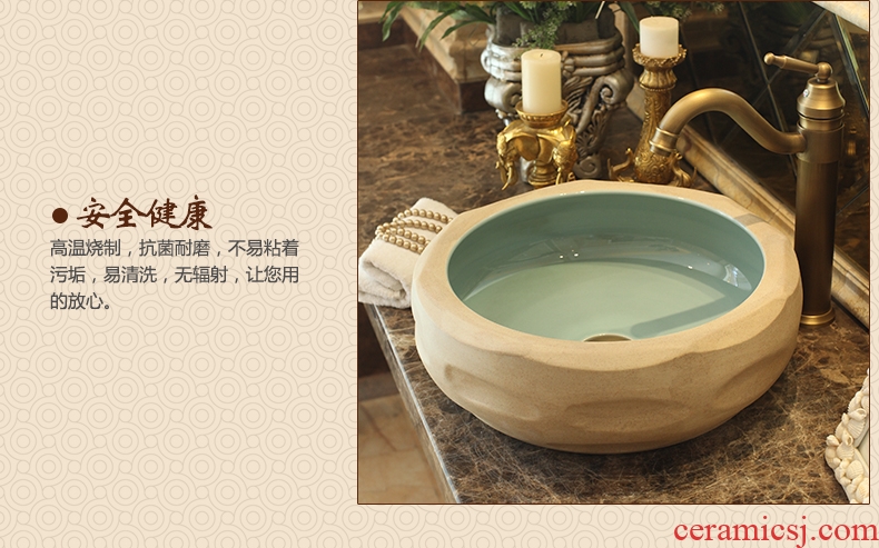 Jingdezhen ceramics by hand on the basin of art basin bathroom sinks upset the pool that wash a face carved the basin that wash a face