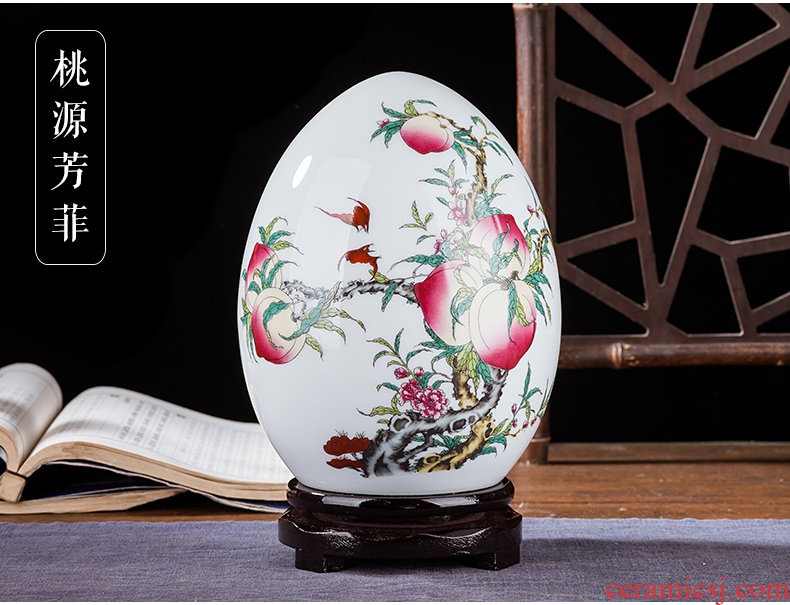 Jingdezhen ceramics vase of contemporary and contracted home sitting room handicraft wine creative egg ornament furnishing articles