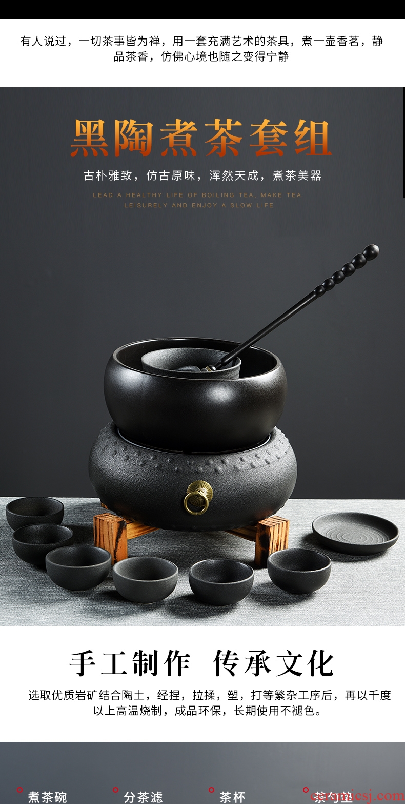 Porcelain ceramic cooked pu 'er tea is black and white tea god ancient tea set TaoLu home burn boiling kettle electric electricity